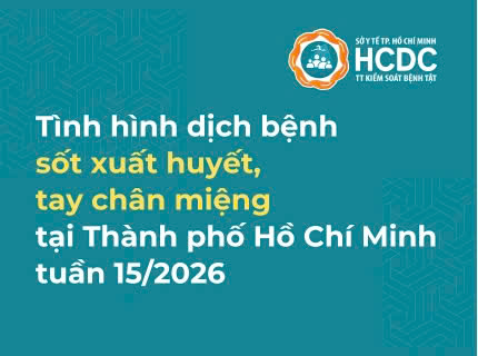 Tình hình dịch bệnh sốt xuất huyết, tay chân miệng trên địa bàn TP. Hồ Chí Minh tính đến tuần 15/2026
