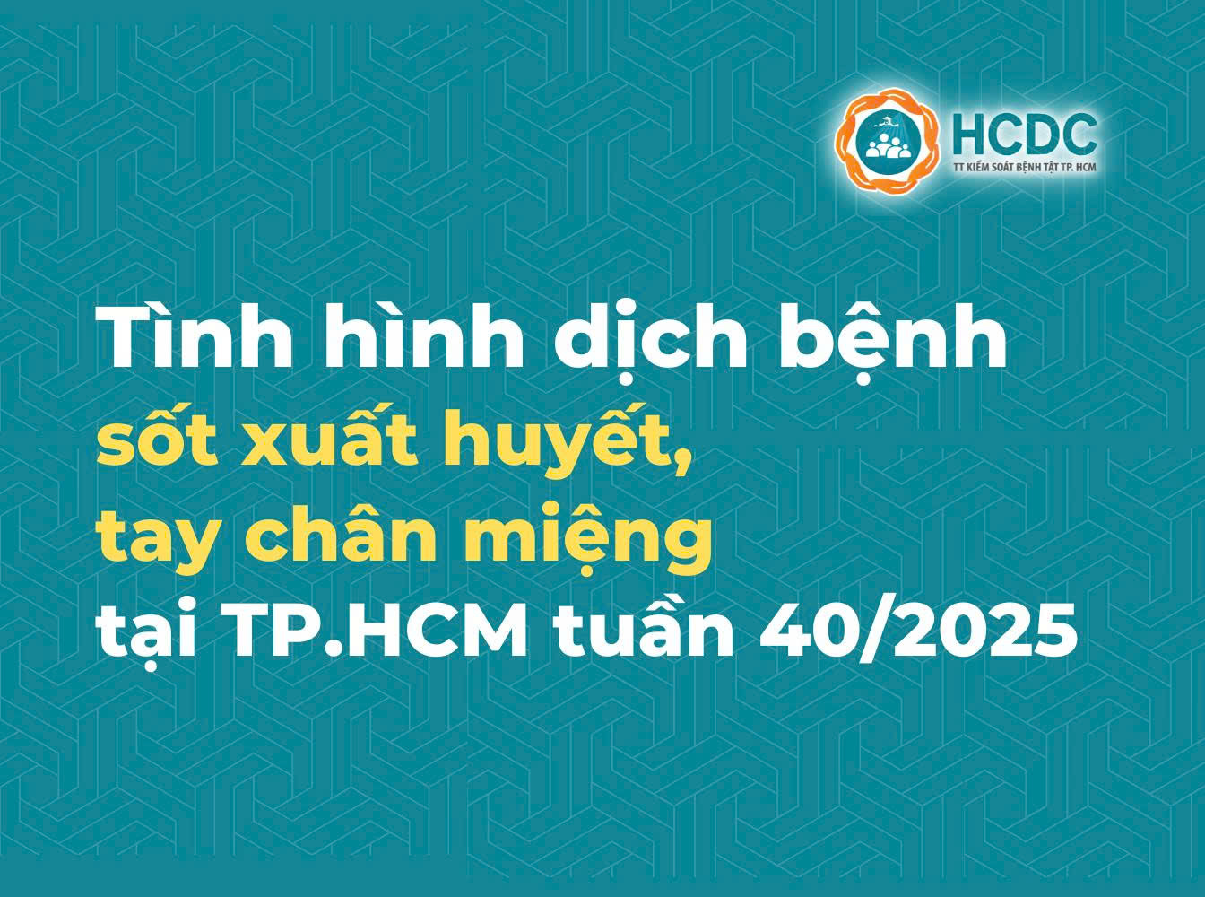 Tình hình dịch bệnh sốt xuất huyết, tay chân miệng trên địa bàn TP. Hồ Chí Minh tính đến tuần 40/2025
