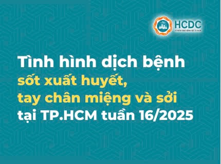 Tình hình dịch bệnh sốt xuất huyết, tay chân miệng và sởi tại TP. Hồ Chí Minh tính đến tuần 16/2025