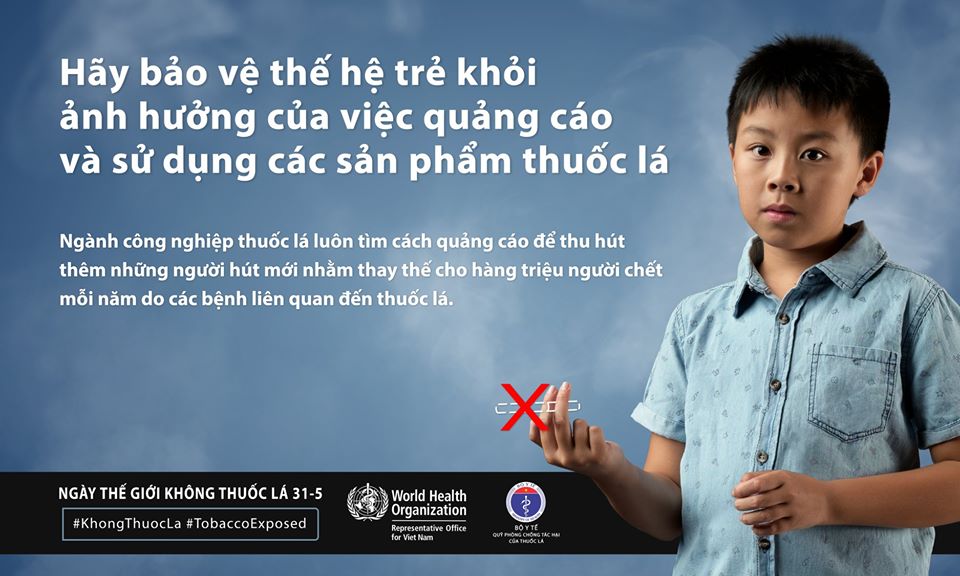 Tổ chức Y tế Thế giới kêu gọi tất cả các ban ngành, lĩnh vực chung tay chấm dứt những chiếc lược tiếp thị nhằm vào trẻ em và thanh niên của ngành công nghiệp thuốc lá