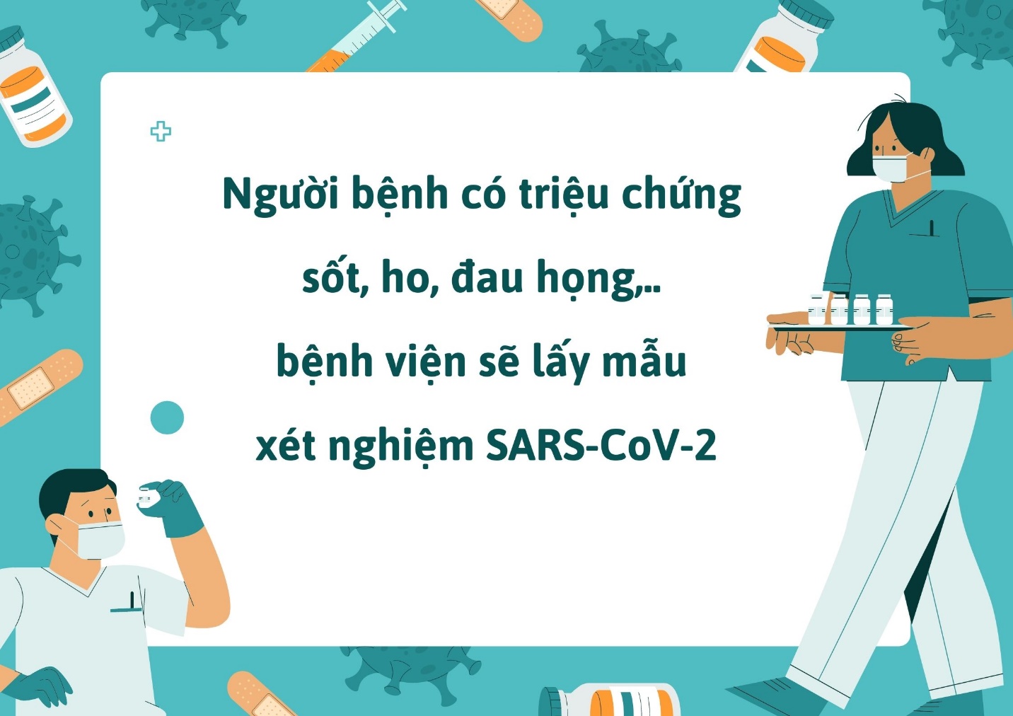 TP HCM : Người bệnh có triệu chứng sốt, ho, đau họng,.. bệnh viện sẽ lấy mẫu xét nghiệm SARS-CoV-2