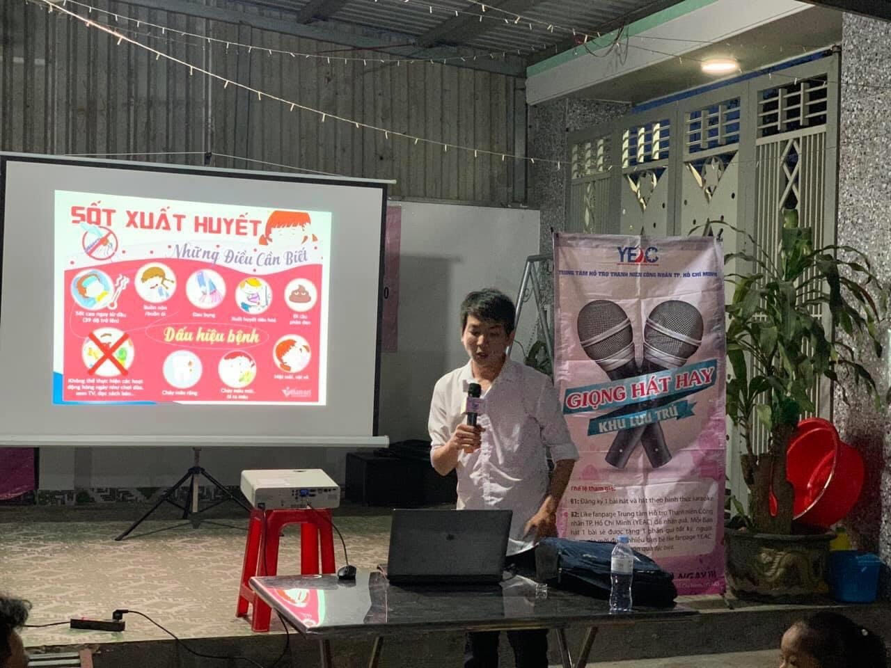 TTYT Q.Bình Tân: tổ chức truyền thông cho công nhân tại khu lưu trú