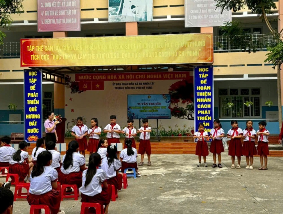 Xã An Nhơn Tây: tăng cường truyền thông phòng bệnh tay chân miệng trong trường học