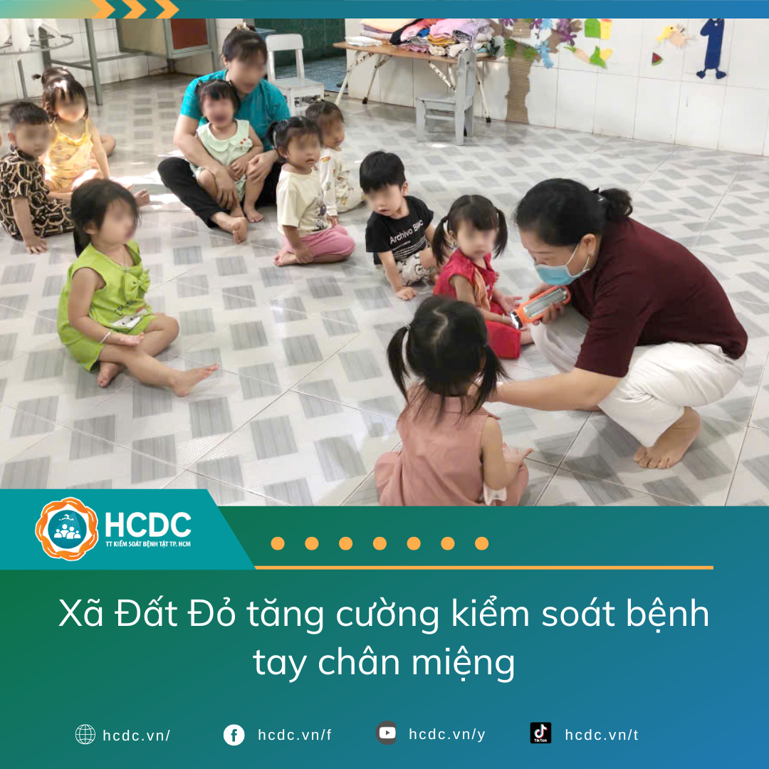 Xã Đất Đỏ tăng cường kiểm soát bệnh tay chân miệng
