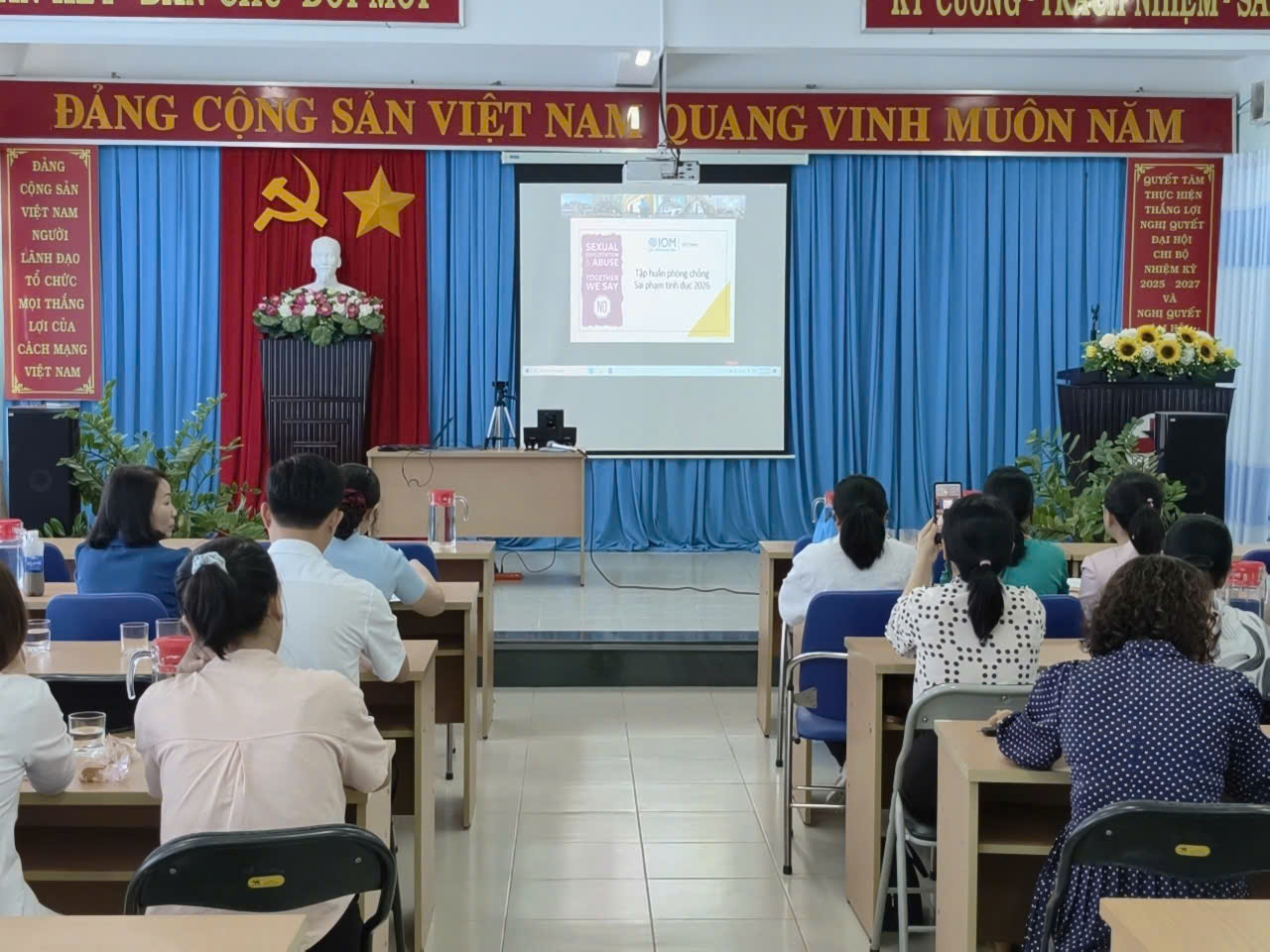 Trung tâm Kiểm soát Bệnh tật Thành phố Hồ Chí Minh phối hợp cùng IOM tập huấn chuyên đề phòng chống lạm dụng và quấy rối tình dục tại nơi làm việc 